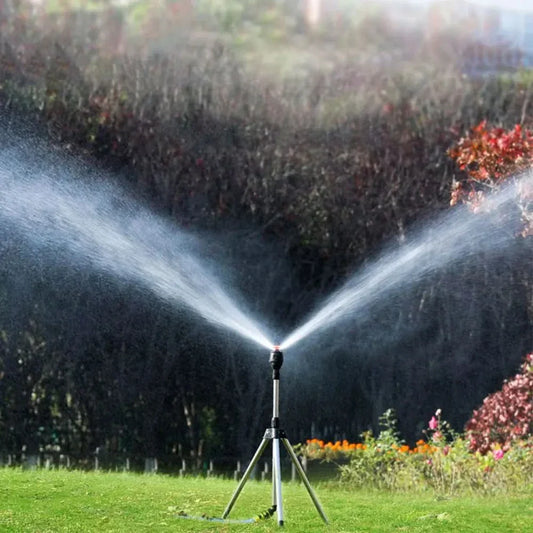 Automatic Rotating Garden Sprinkler with Telescopic Tripod