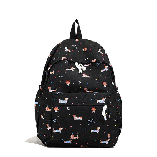 Backpack with Cheerful Dog Motif