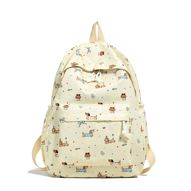 Backpack with Cheerful Dog Motif