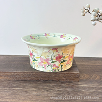 Ceramic Bowl with Floral Motif