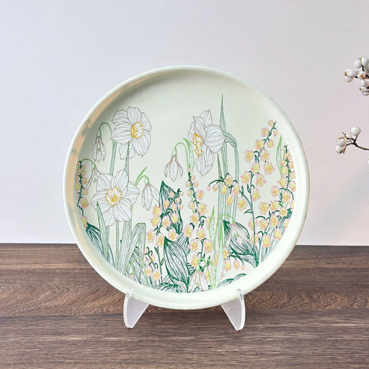 Ceramic Bowl with Floral Motif