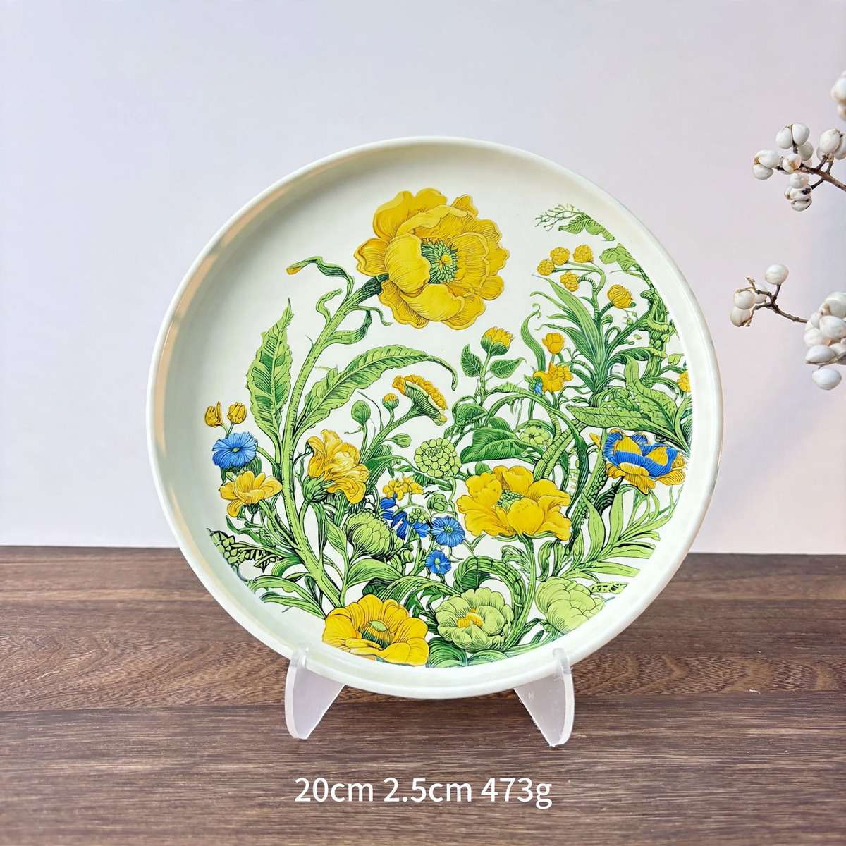 Ceramic Bowl with Floral Motif