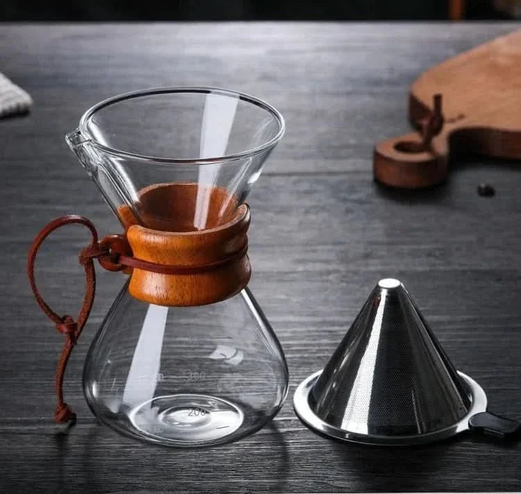 Chemex Coffee Pot with Hario V60 Dripper Set – Precision Brewing with Style