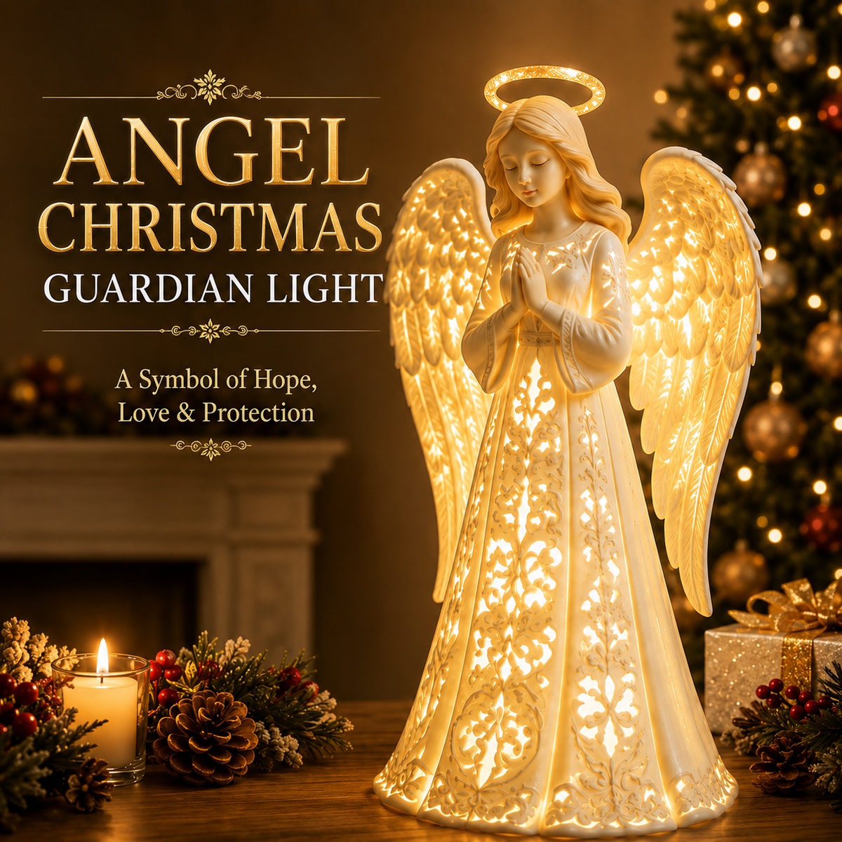 Christmas Angel Light – Warm Golden Glow for Hope and Love