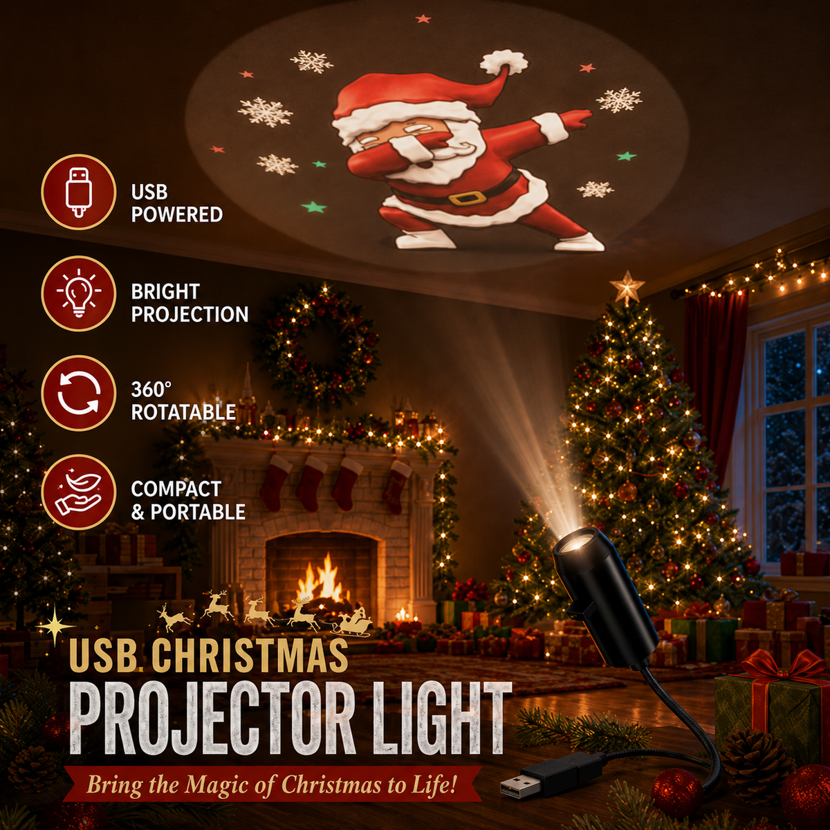 Christmas Light Projector for Home & Yard