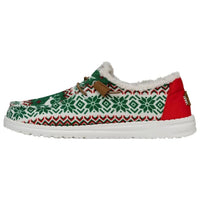 Christmas Shoes - Women's Lined Slip-Ons with Nordic Winter Pattern