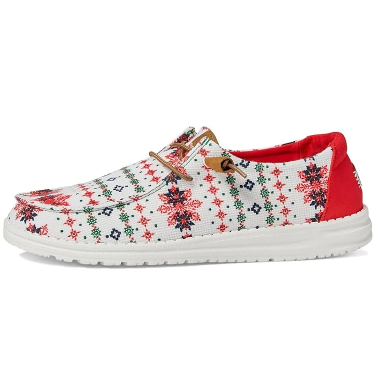 Christmas Shoes - Women's Lined Slip-Ons with Nordic Winter Pattern