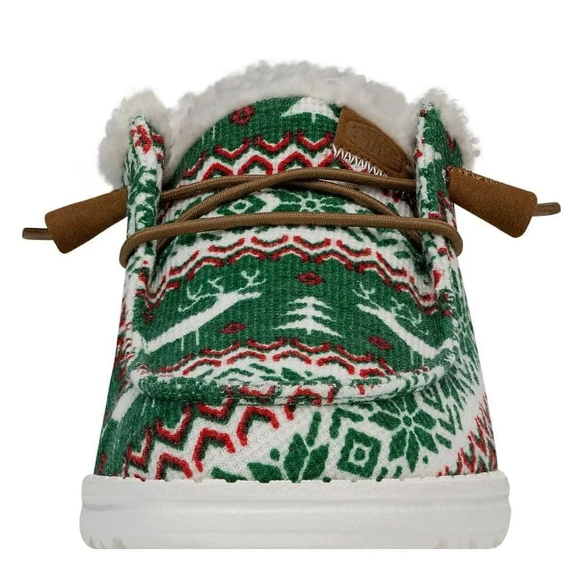 Christmas Shoes - Women's Lined Slip-Ons with Nordic Winter Pattern