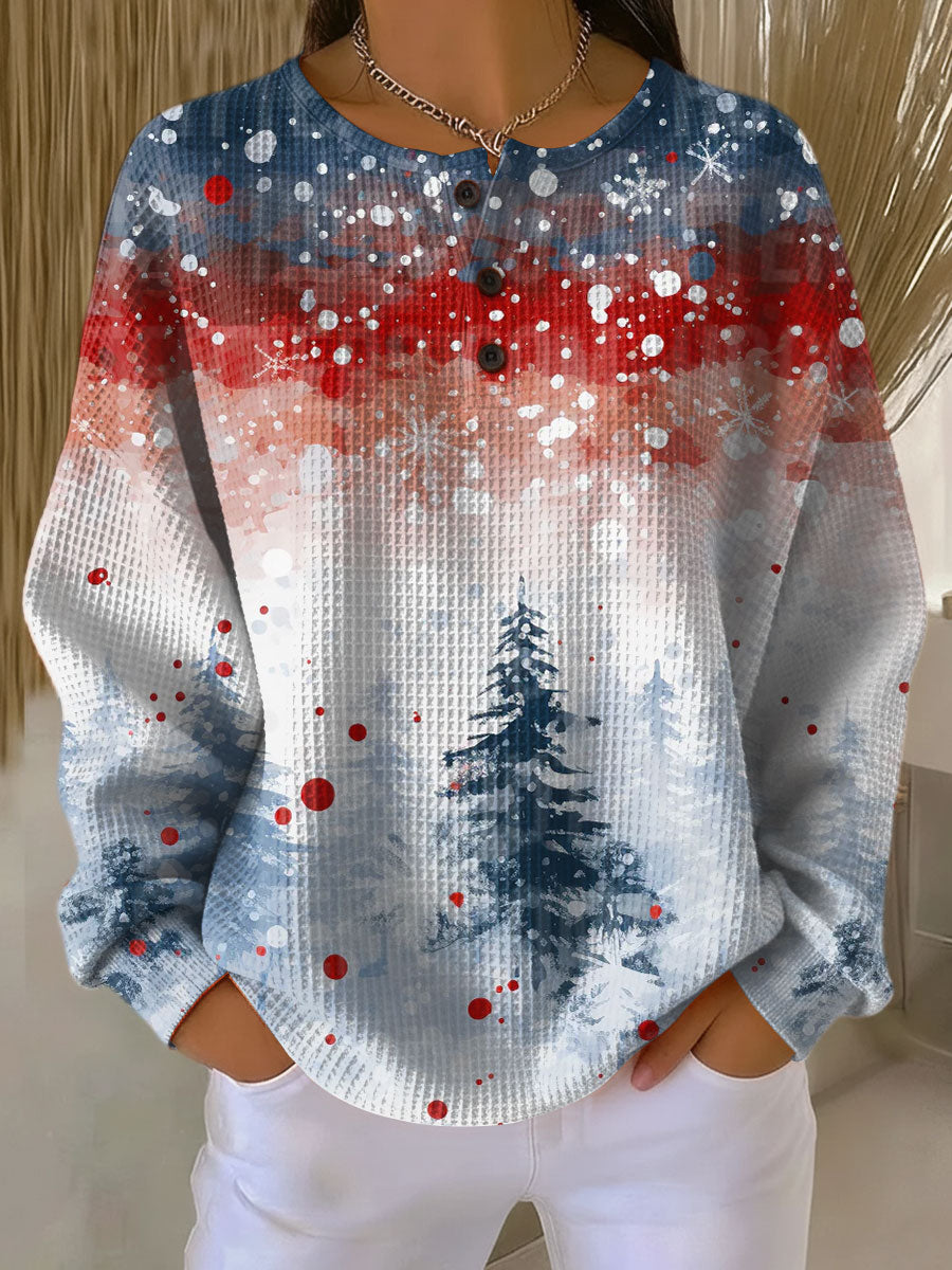 Christmas Sweater with Soft Pine Tree Pattern