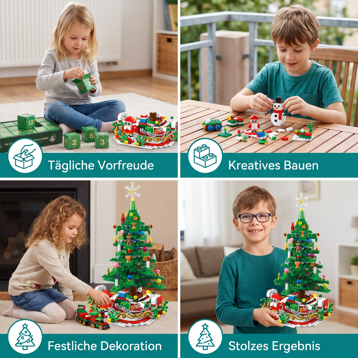 Christmas Tree Building Block Advent Calendar – 24 Days of Building Fun