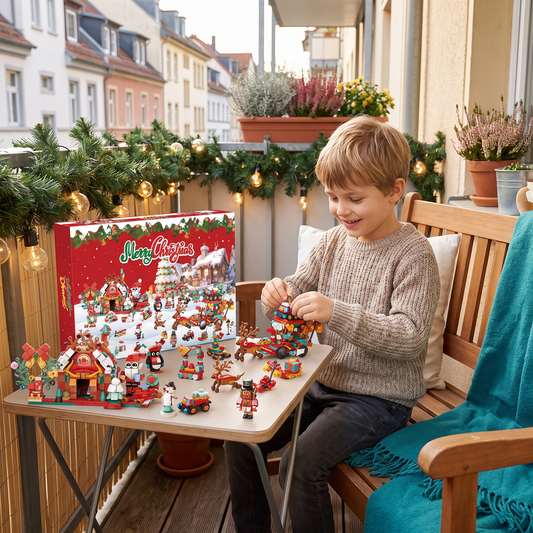 Christmas Village Building Blocks Advent Calendar – 24 Days Filled with Holiday Joy