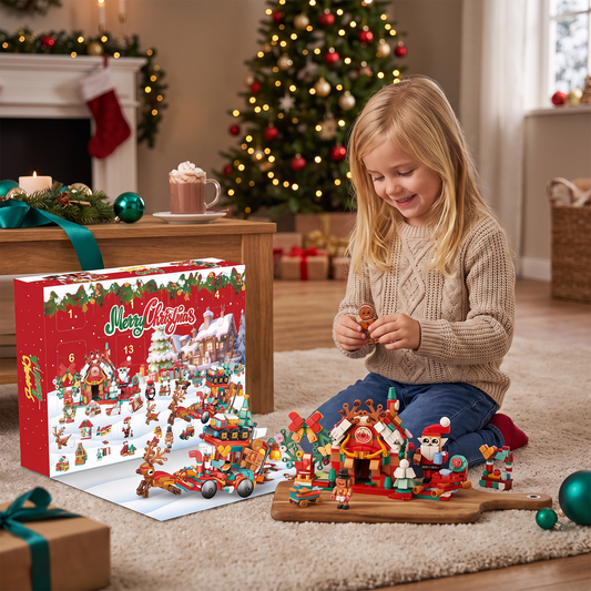 Christmas Village Building Blocks Advent Calendar – 24 Days Filled with Holiday Joy