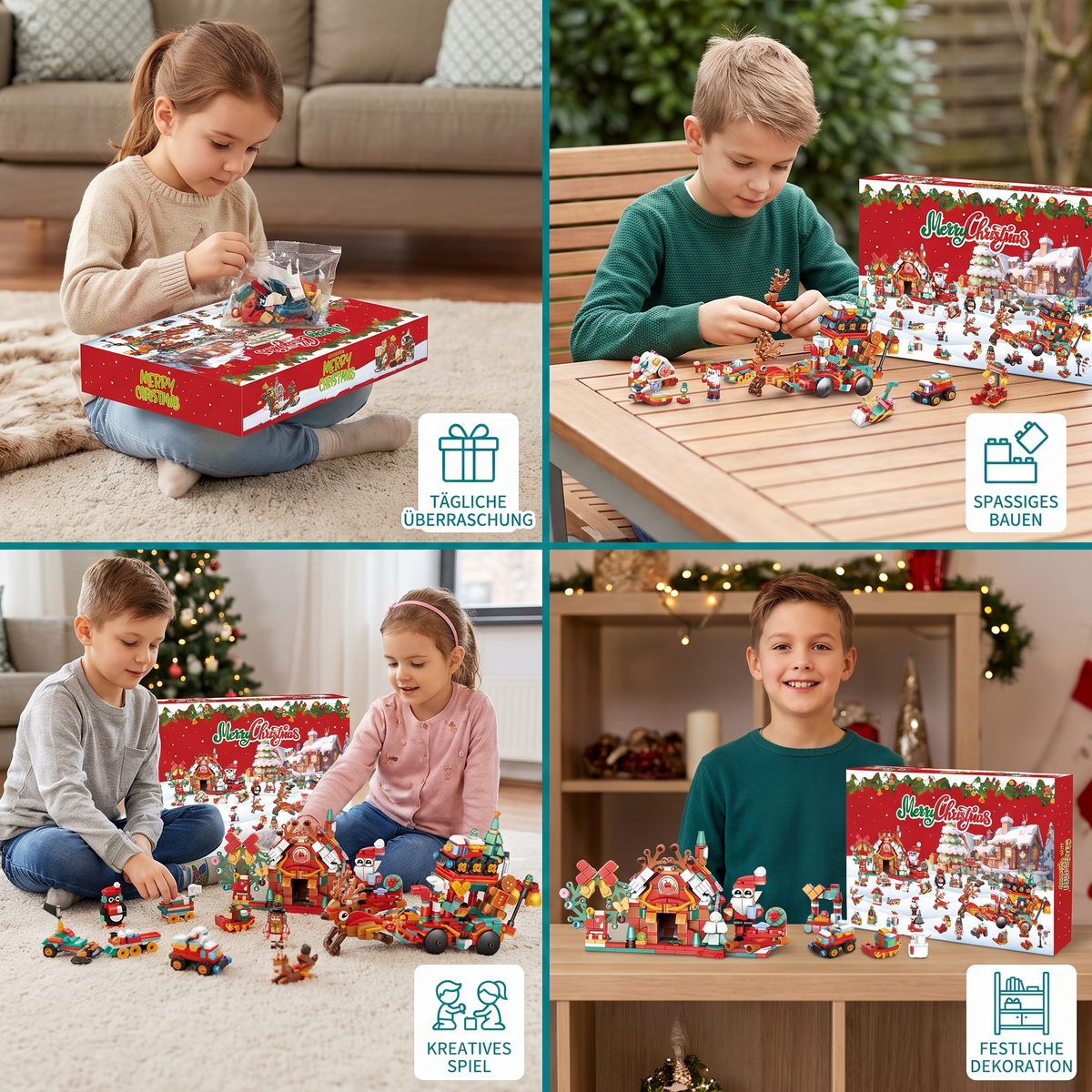 Christmas Village Building Blocks Advent Calendar – 24 Days Filled with Holiday Joy