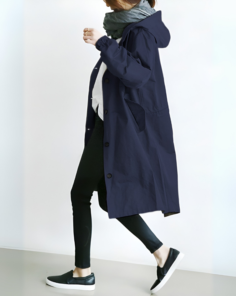 Classic Hooded Trench Coat