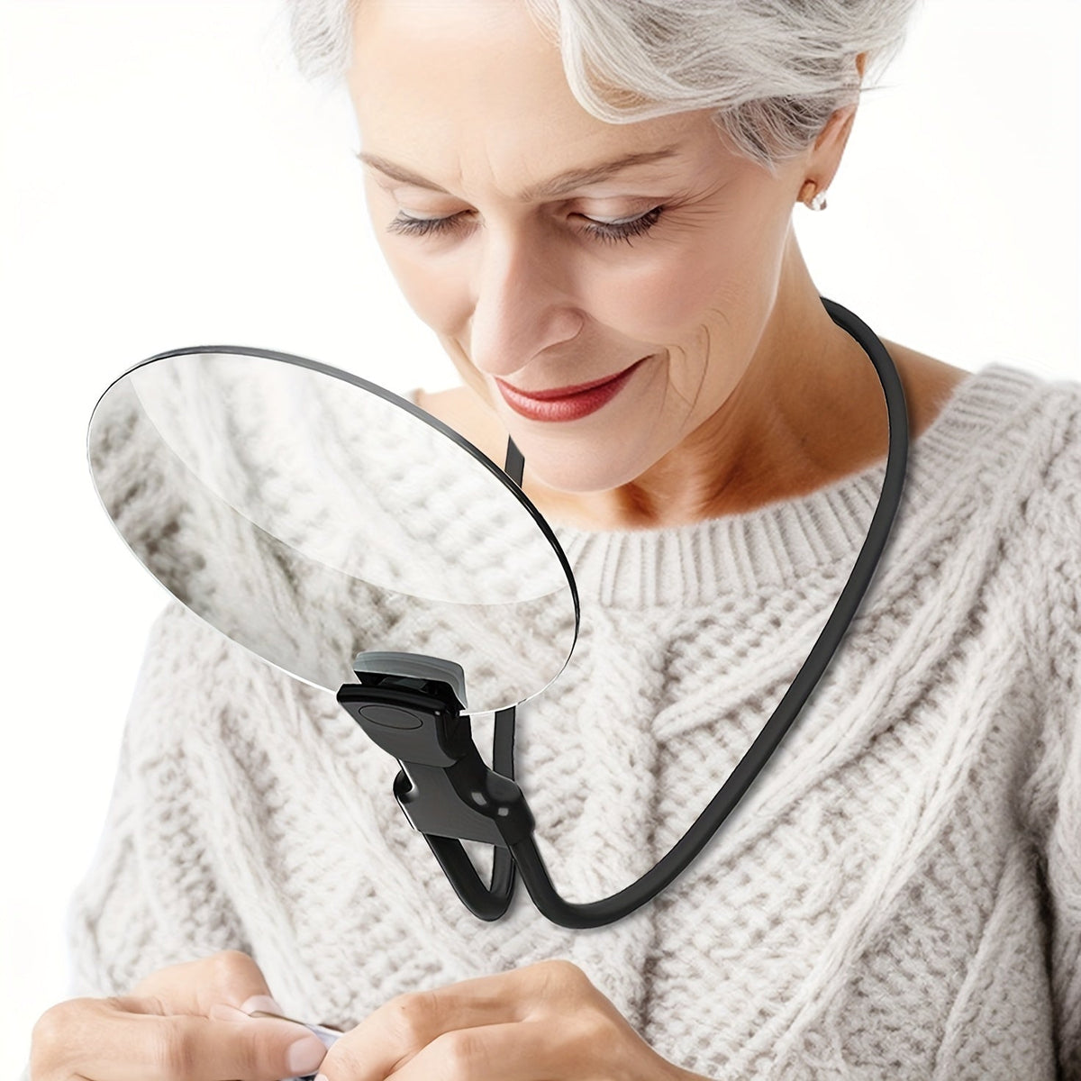 Niropi | 5X Magnifying Glass Pro – Hands-free adjustable neck loupe for seniors and people with visual impairments – Perfect for reading, sewing, crafting, and inspection