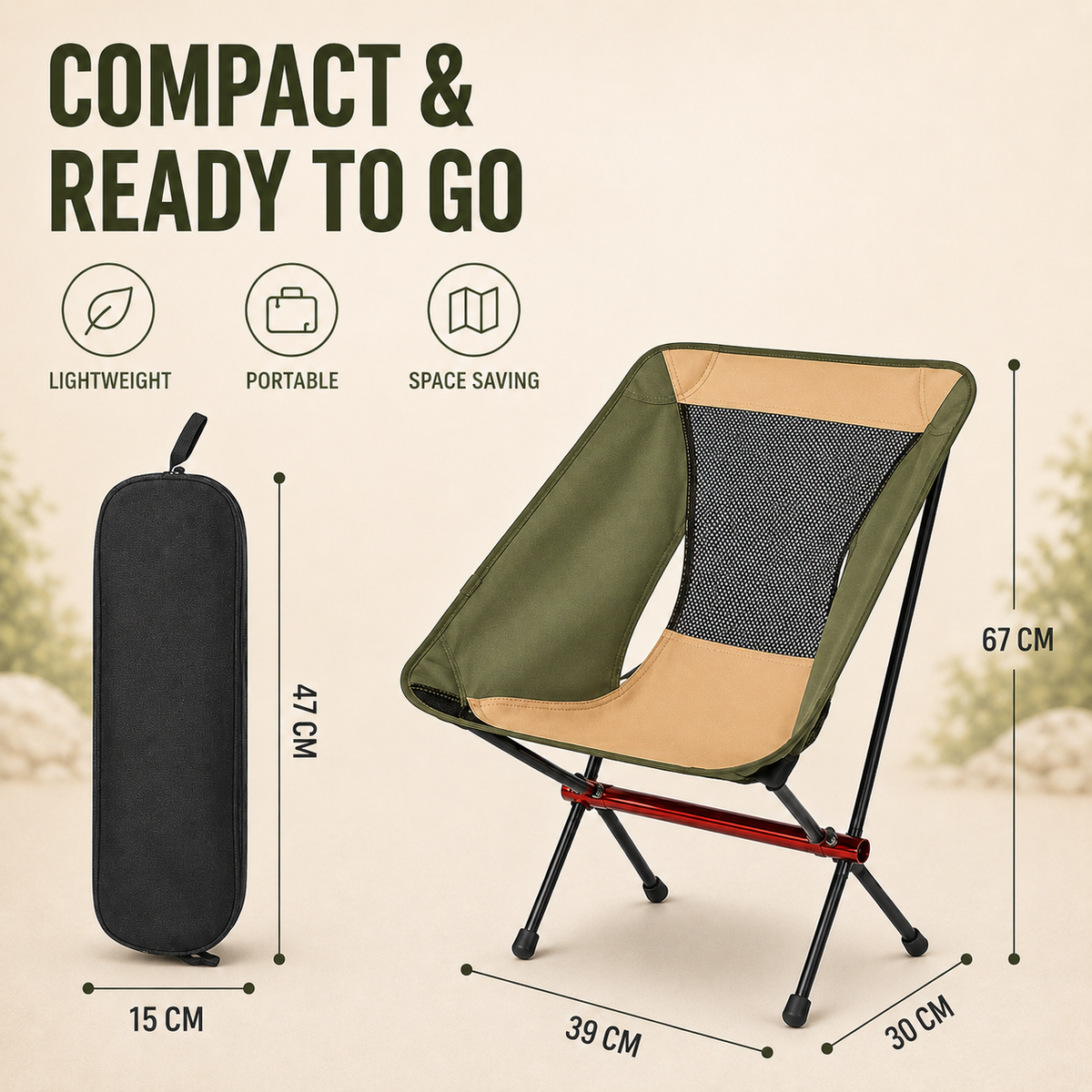 Niropi | Aeroluna Ultralight Folding Highback Chair