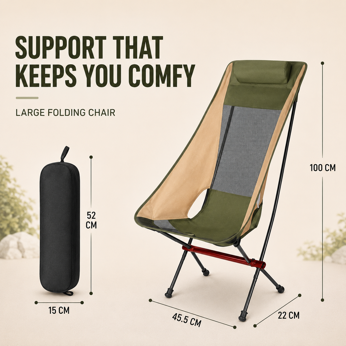 Niropi | Aeroluna Ultralight Folding Highback Chair