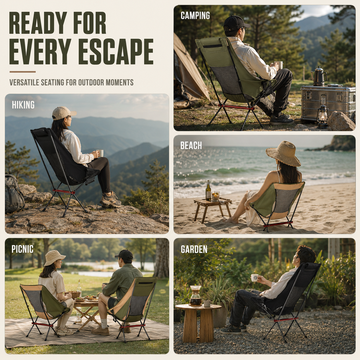 Niropi | Aeroluna Ultralight Folding Highback Chair