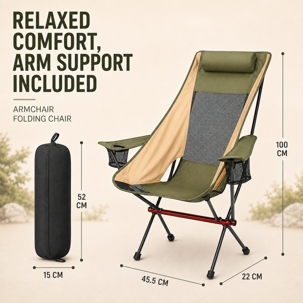 Niropi | Aeroluna Ultralight Folding Highback Chair