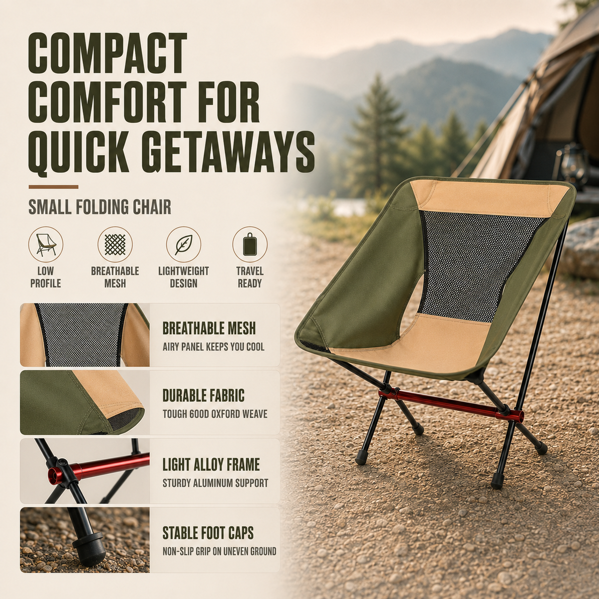 Niropi | Aeroluna Ultralight Folding Highback Chair