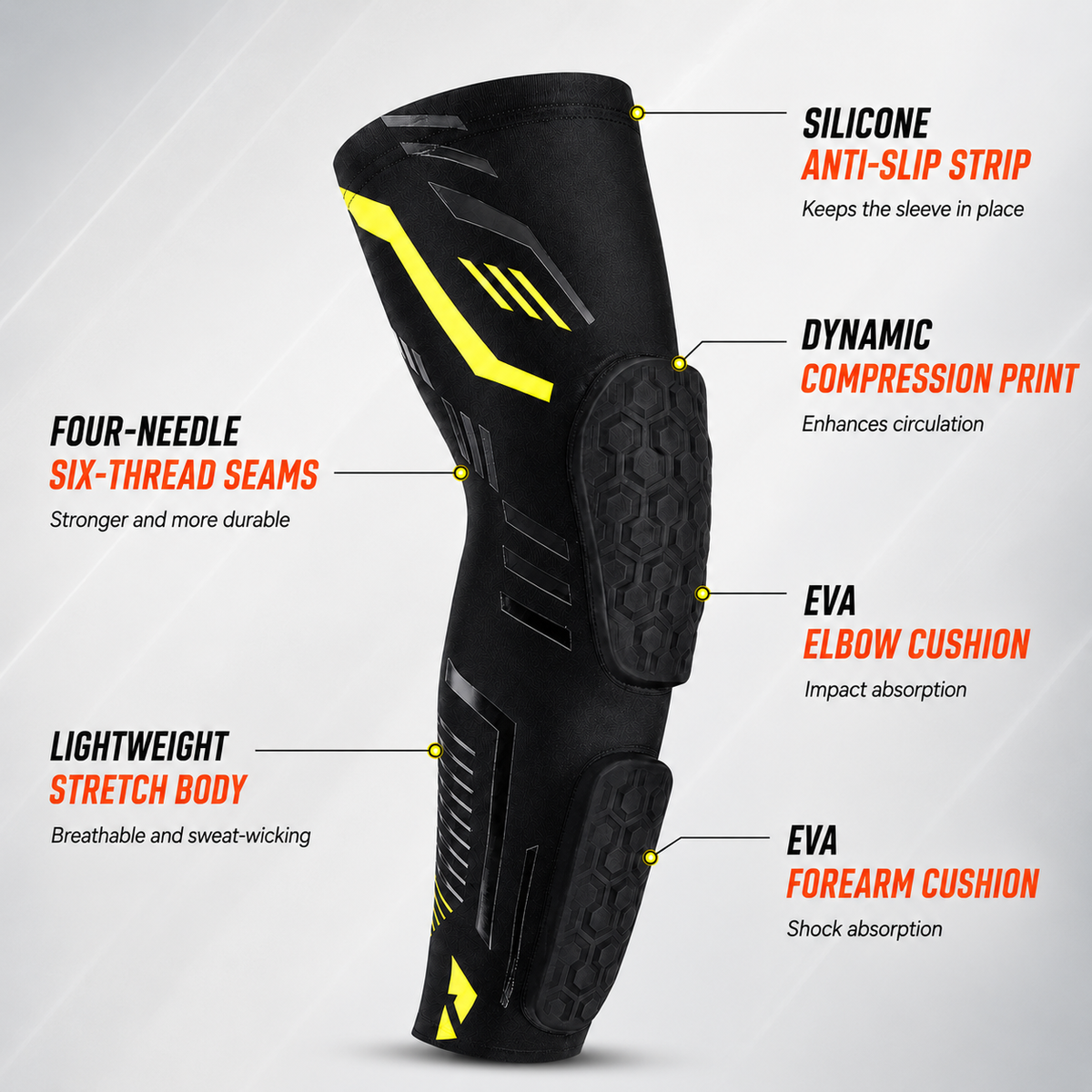 Niropi | ArmoraGuard Padded Compression Elbow Sleeve