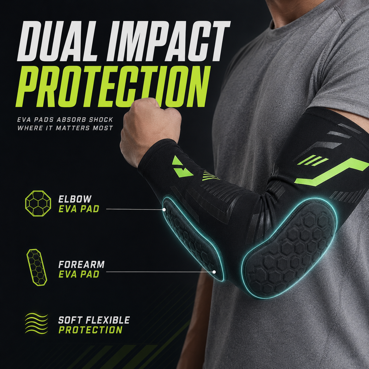 Niropi | ArmoraGuard Padded Compression Elbow Sleeve