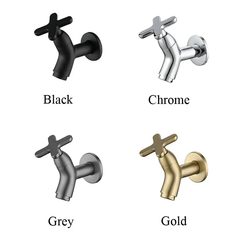 Niropi | BrassFlow – Wall-Mounted Cold Water Tap in Solid Brass
