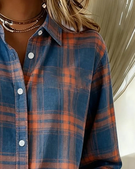 Niropi | Checked Pattern and Notched Lapel