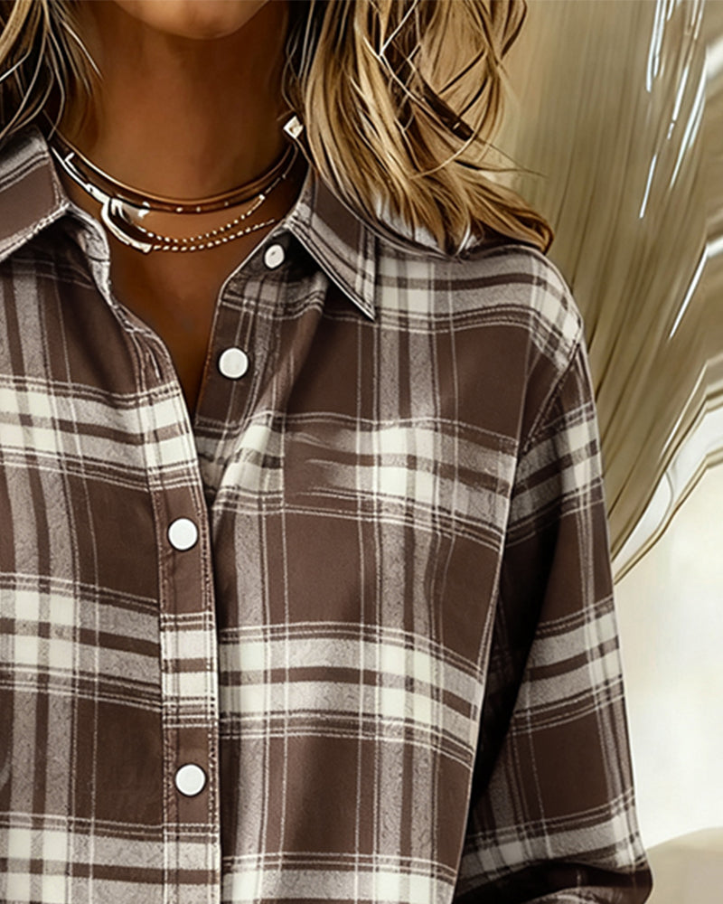 Niropi | Checked Pattern and Notched Lapel