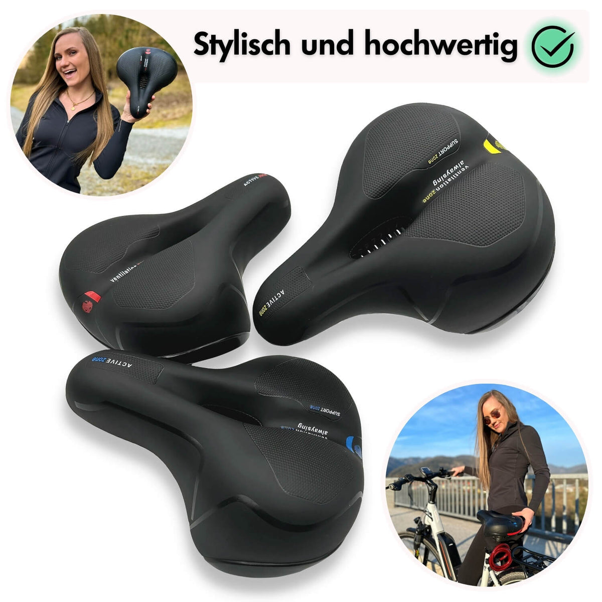 Niropi | CloudComfort Pro Bicycle Seat | Pressure-Relieving Memory Foam | Black