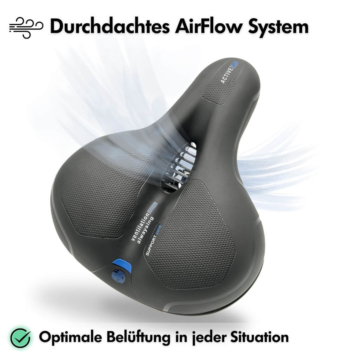 Niropi | CloudComfort Pro Bicycle Seat | Pressure-Relieving Memory Foam | Black