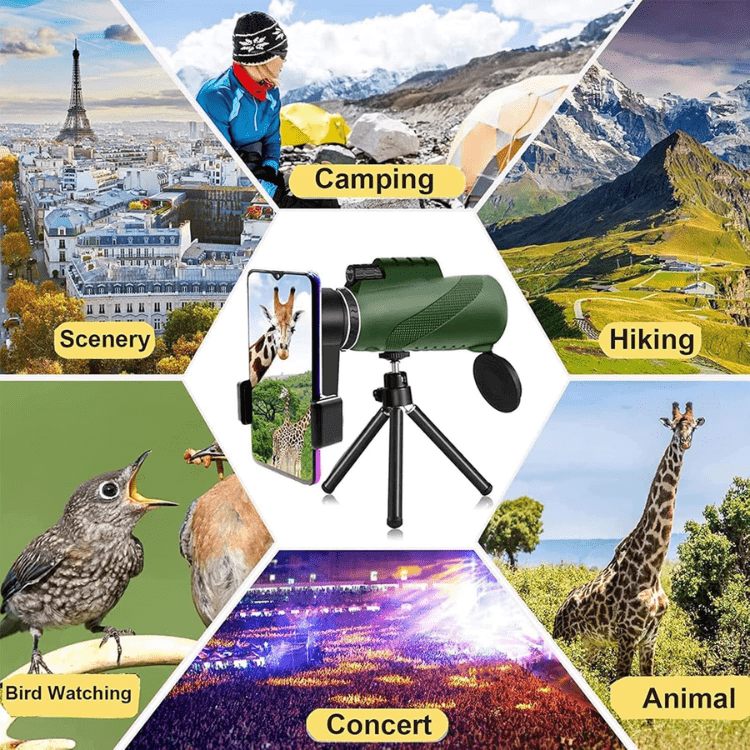 Niropi | Compact 600x Ultra-Zoom Monocular | HD Lens, Lightweight & Perfect for Hiking, Birdwatching, and Sports Events