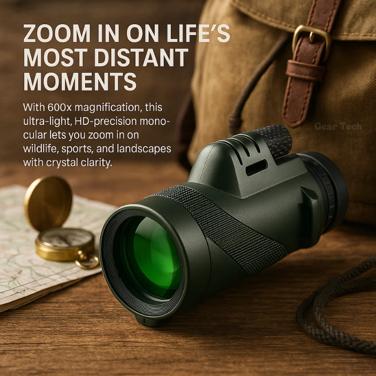 Niropi | Compact 600x Ultra-Zoom Monocular | HD Lens, Lightweight & Perfect for Hiking, Birdwatching, and Sports Events