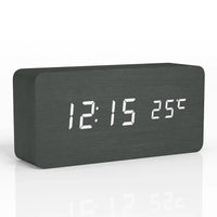 Niropi | Digital Wooden Alarm Clock | LED Display, Silent Operation