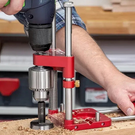 Niropi | Drill Press Guide for Handheld Drills - Portable & Adjustable Woodworking Jig