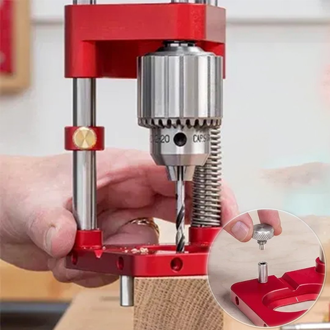 Niropi | Drill Press Guide for Handheld Drills - Portable & Adjustable Woodworking Jig