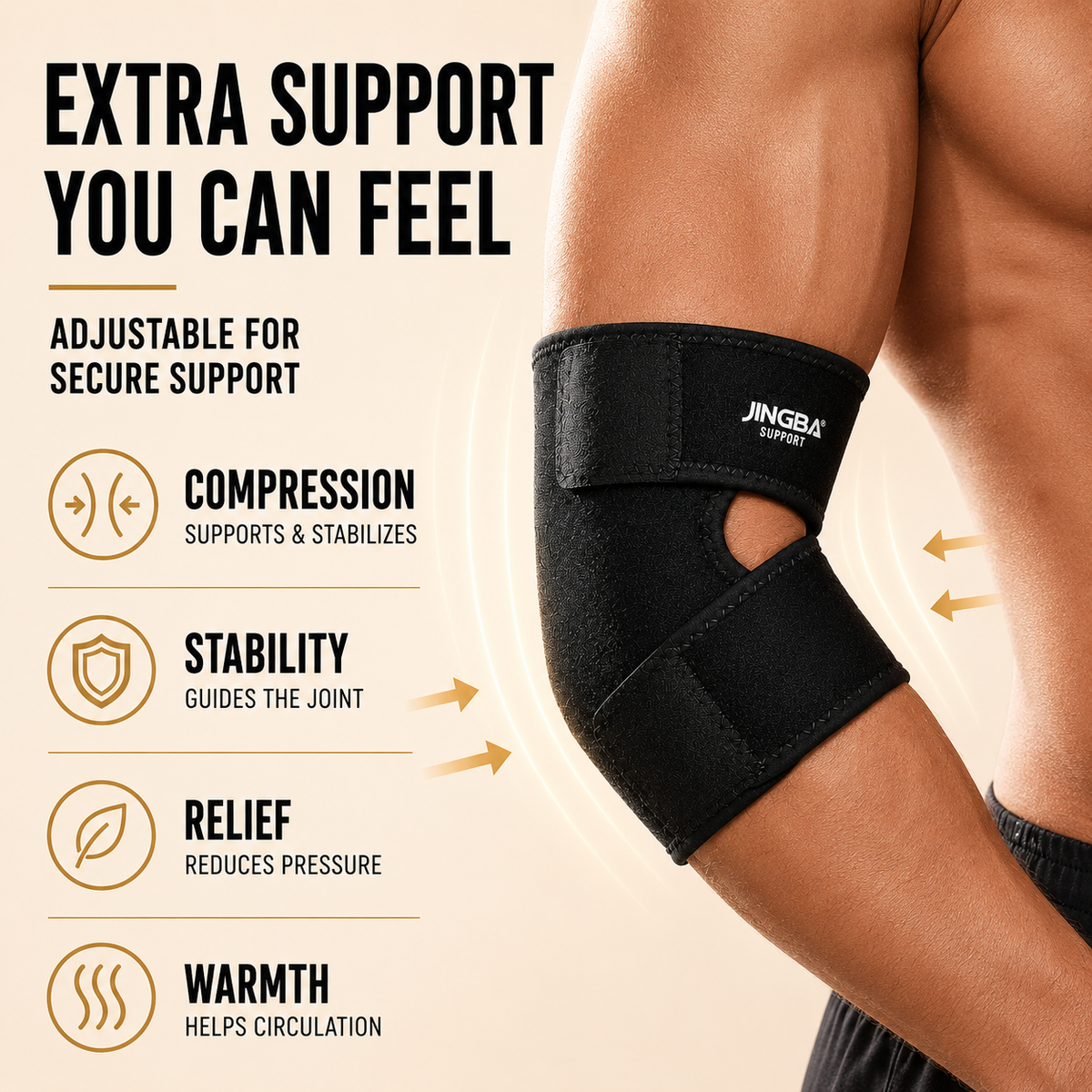 Niropi | Elbriq Adjustable Elbow Compression Brace