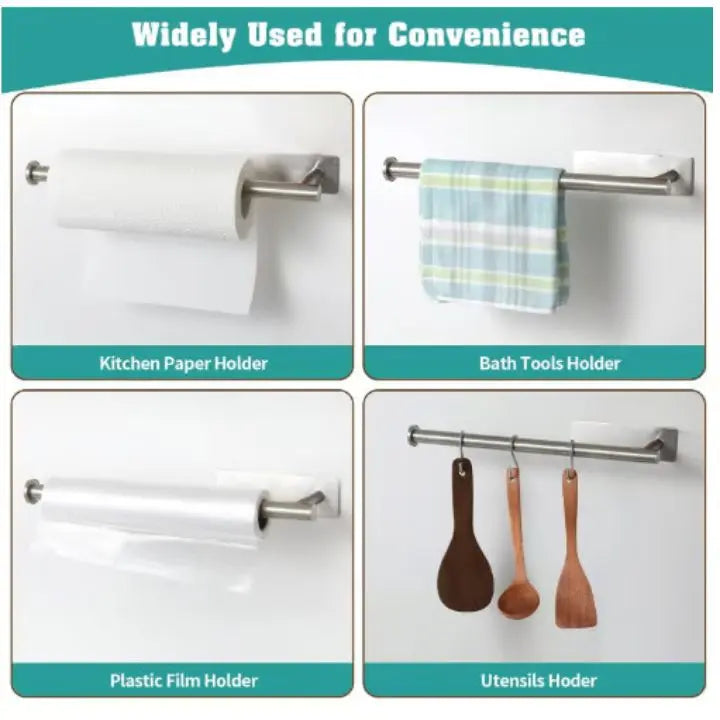 Niropi | Elegant Wall Kitchen Paper Towel Holder – drill-free & space-saving