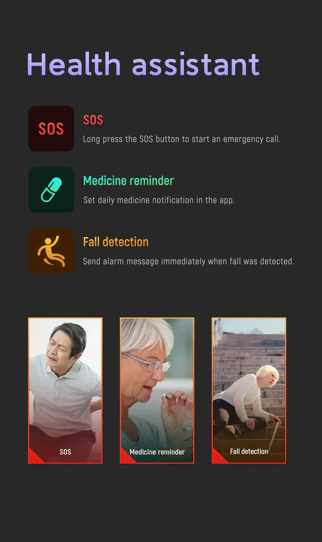 Niropi | Fall Detection Watch for Seniors - 4G Medical Alarm with GPS & SOS Smartwatch
