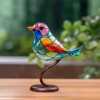 Niropi | Glass Stained Bird Sculpture Ornament