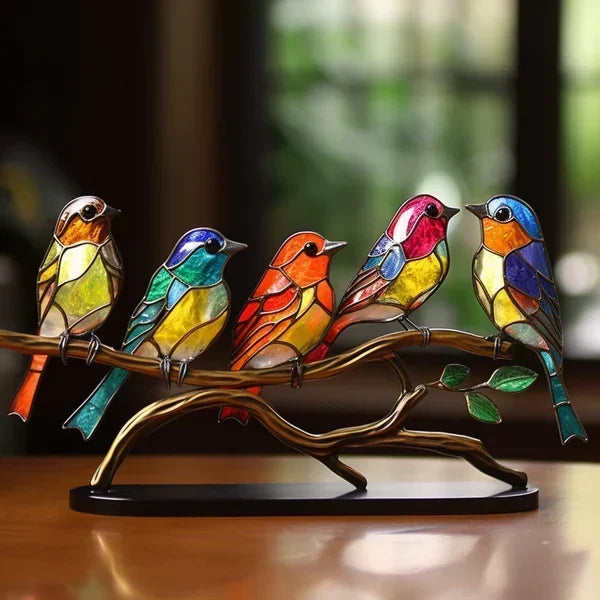 Niropi | Glass Stained Bird Sculpture Ornament