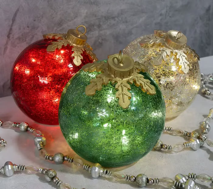 Niropi | GlowSphere LED Christmas Ball – Warm Ambient Lighting with Timer Function