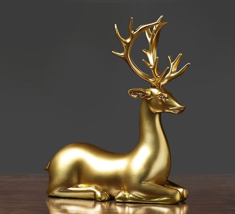 Niropi | Golden Couple Deer Figurines
