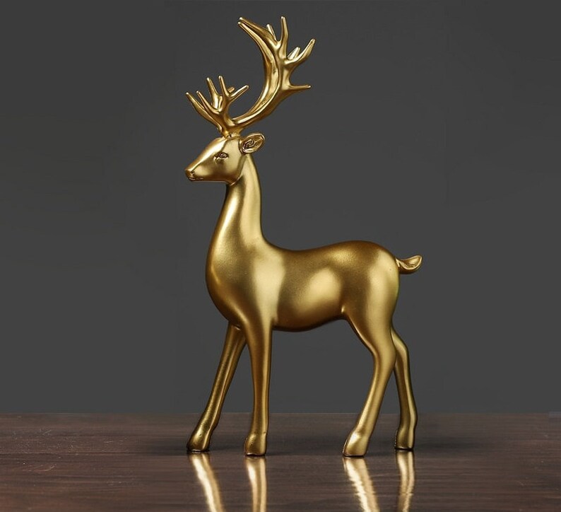 Niropi | Golden Couple Deer Figurines