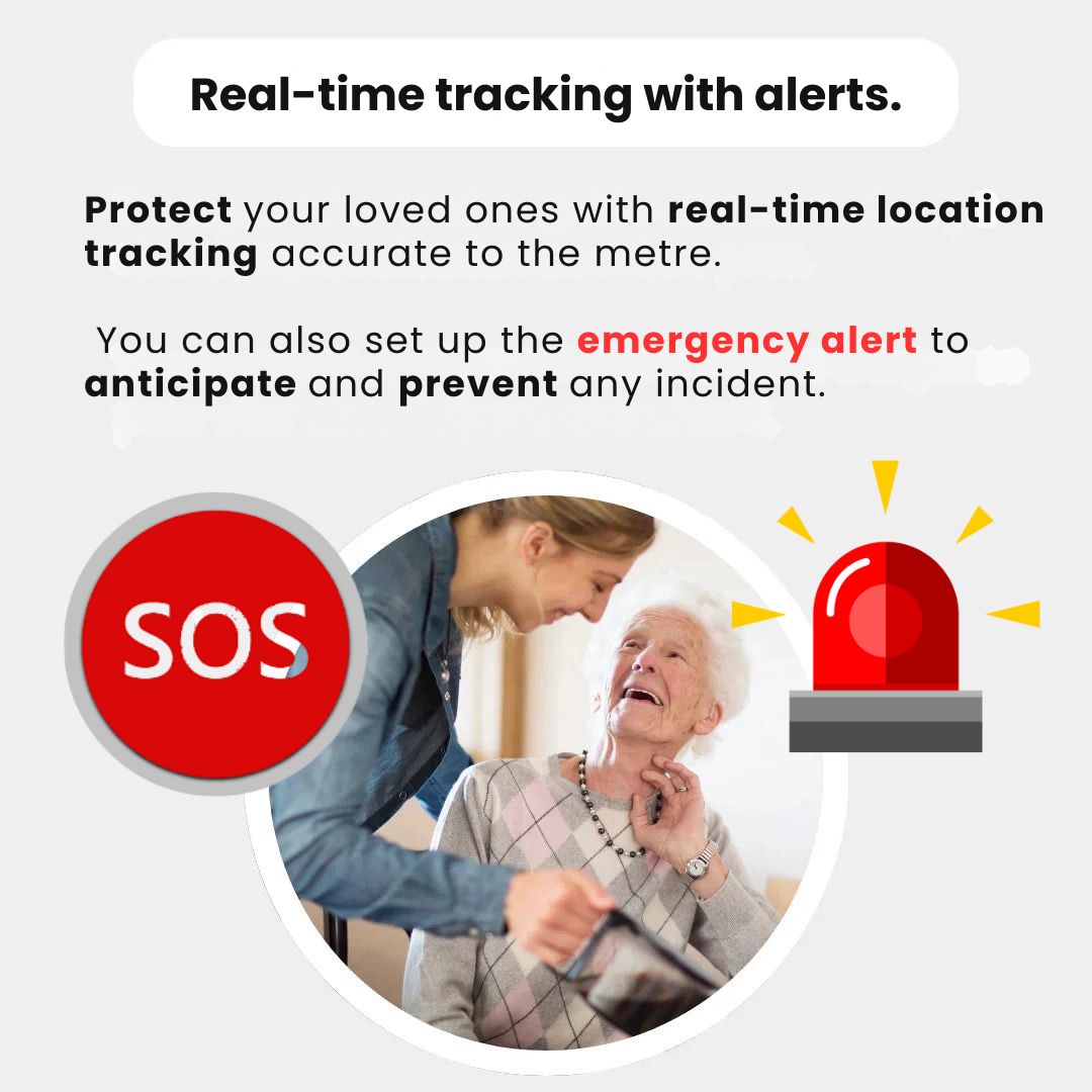 Niropi | GPS Tracker for Seniors | Real-Time Tracking, Waterproof & No Subscription Fees for Peace of Mind