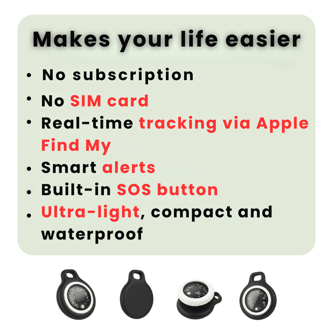 Niropi | GPS Tracker for Seniors | Real-Time Tracking, Waterproof & No Subscription Fees for Peace of Mind