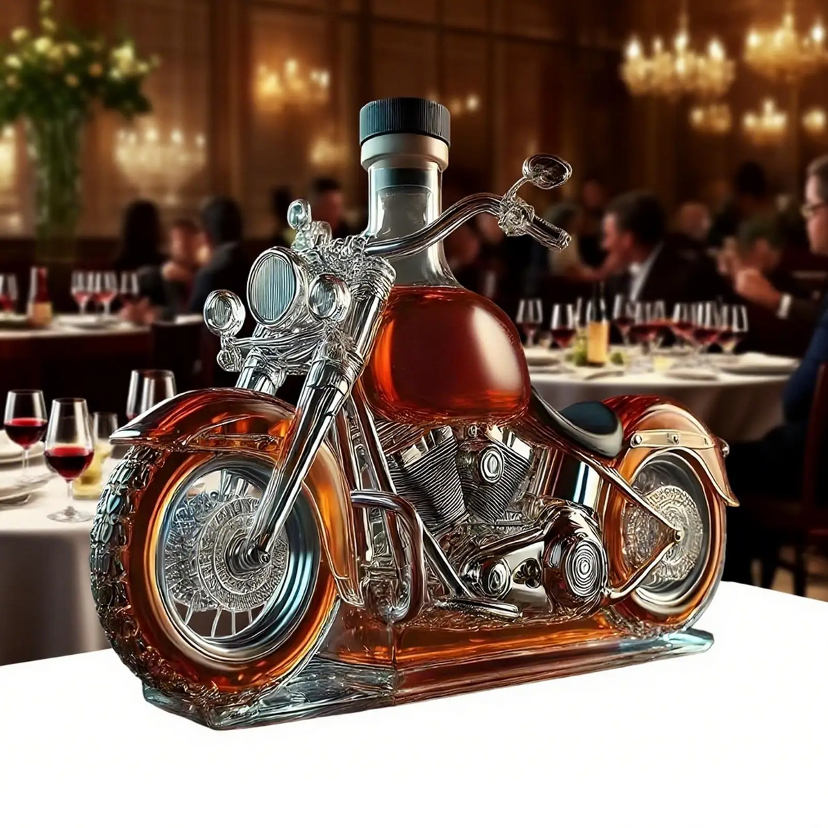 Niropi | Harley Motorcycle Shaped Whiskey Decanter for Home Bar