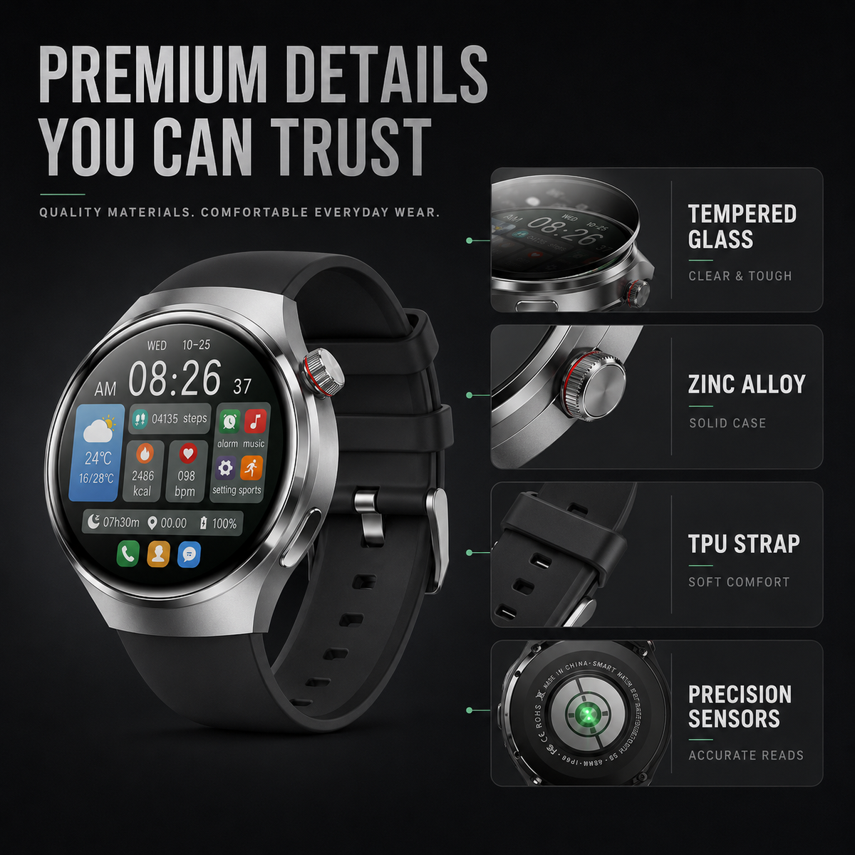 Niropi | Health Smartwatch with Blood Pressure Tracker