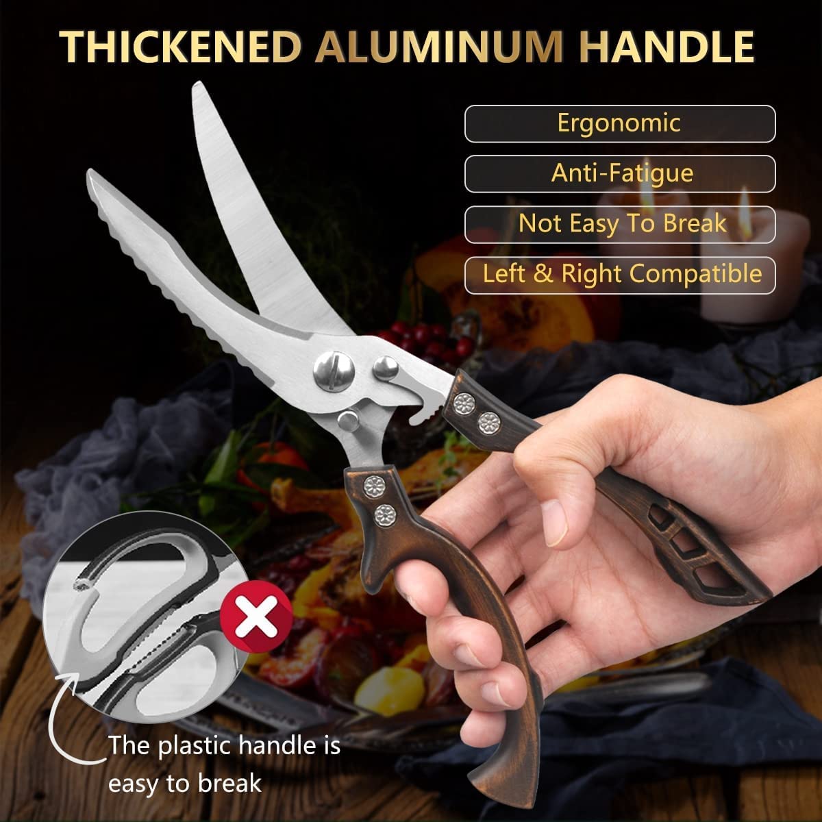 Niropi | Heavy Duty Stainless Steel Bone-Cut Scissors