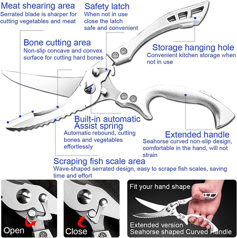 Niropi | Heavy Duty Stainless Steel Bone-Cut Scissors